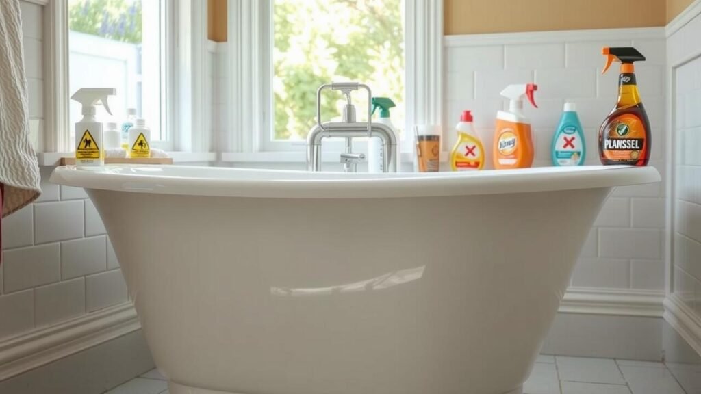 Cleaning Solutions to Avoid When Refinishing Bathtubs