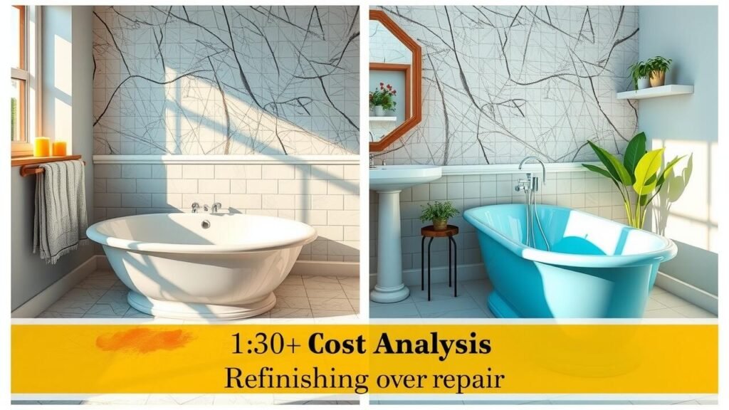 Cost Analysis of Refinishing vs. Repair for Damaged Tubs