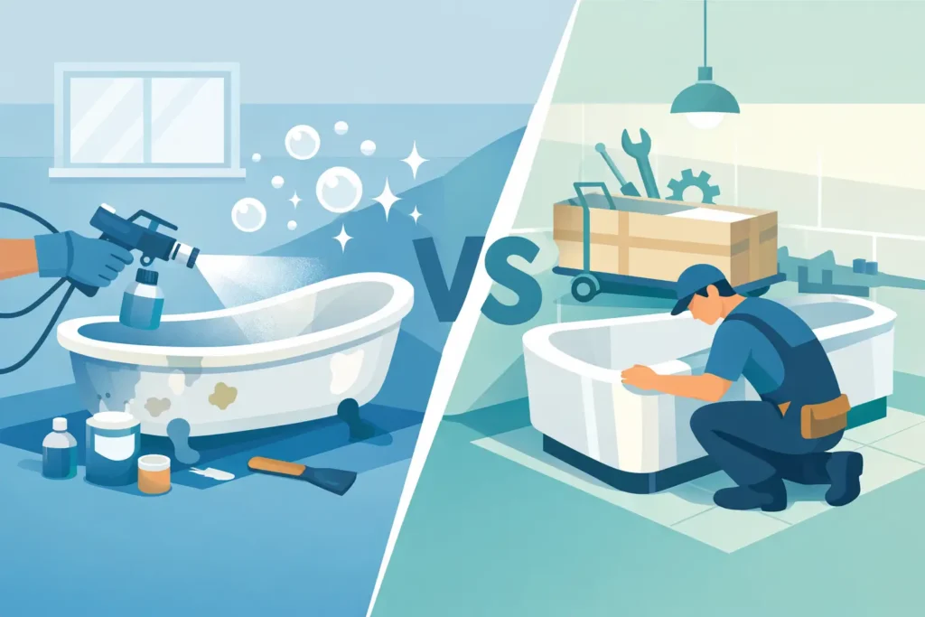 Bathtub Refinishing vs Replacement: What Wins?