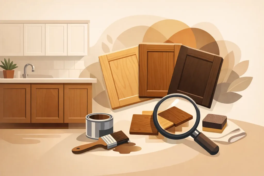 How to Match Kitchen Cabinet Stain