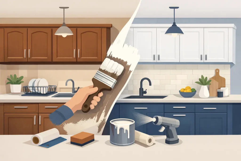 Fast Kitchen Cabinet Makeover Without Replacement